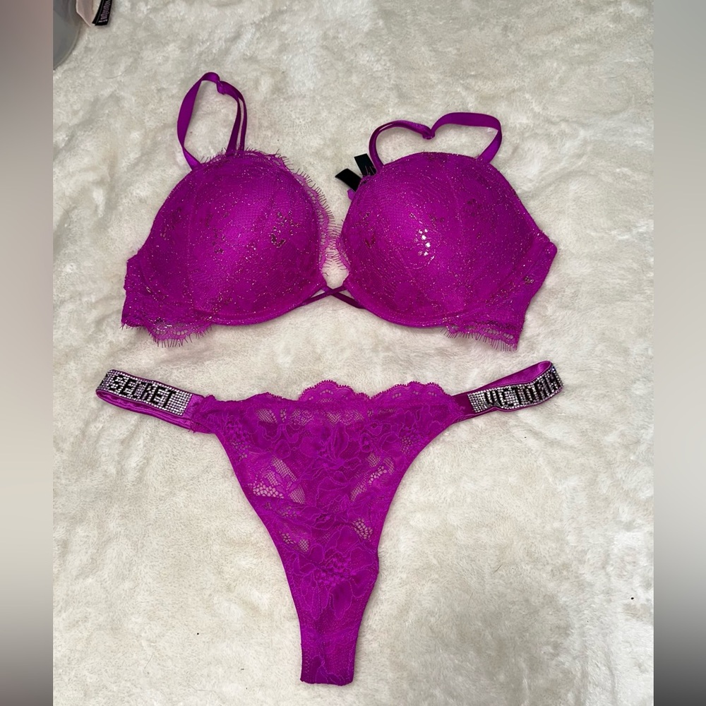 VS shine strap sexy lace lingerie